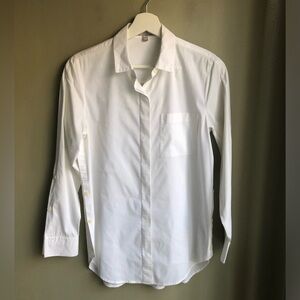 Athleta Button Up Blouse Long Sleeve Shirt White Size: XXS